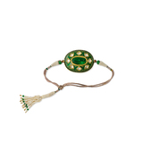 AN IMPORTANT PERIOD EMERALD AND DIAMOND ‘BAJUBAND‘ OR ARM ORNAMENT -    - Fine Jewels and Silver