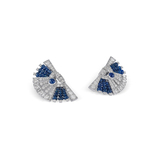 A PAIR OF SAPPHIRE AND DIAMOND EARRINGS -    - Fine Jewels and Silver