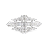 A DIAMOND DOUBLE CLASP PIN -    - Fine Jewels and Silver