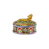 PERIOD ENAMEL AND DIAMOND ‘POLKI‘ BOX -   - Fine Jewels and Silver