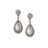 AN EXCEPTIONAL PAIR OF NATURAL PEARL AND DIAMOND EARRINGS -   - Fine Jewels and Silver