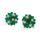 A PAIR OF EMERALD AND DIAMOND EARRINGS -    - Fine Jewels and Silver