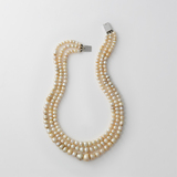 THREE ROW NATURAL PEARL NECKLACE -    - Fine Jewels and Silver