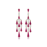 A PAIR OF RUBY AND DIAMOND EARRINGS -    - Fine Jewels and Silver