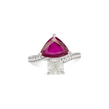 THAILAND RUBY AND DIAMOND RING -    - Fine Jewels and Silver