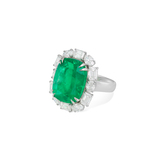 A SIGNIFICANT COLOMBIAN EMERALD AND DIAMOND RING  -    - Fine Jewels and Silver
