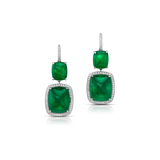 AN EXCEPTIONAL PAIR OF EMERALD AND DIAMOND EARRINGS -    - Fine Jewels and Silver