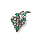 PERIOD EMERALD AND DIAMOND PIN -    - Fine Jewels and Silver