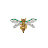 COLOURED DIAMOND AND DIAMOND PIN -   - Fine Jewels and Silver