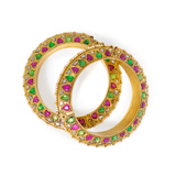PAIR OF GEMSET ‘KADAS‘ OR BANGLES -    - Fine Jewels and Silver