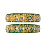PAIR OF PERIOD GEMSET BANGLES -    - Fine Jewels and Silver