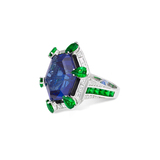 TANZANITE, TSAVORITE AND DIAMOND RING -    - Fine Jewels and Silver