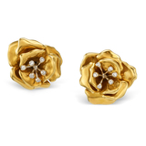 A PAIR OF GOLD AND DIAMOND ‘FLOWER‘ EARRINGS  -    - Fine Jewels and Silver