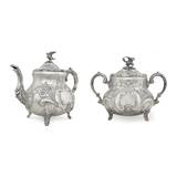 SET OF SILVER TEA AND SUGAR POT BY ROBERTS & BELK LTD -   - Fine Jewels and Silver