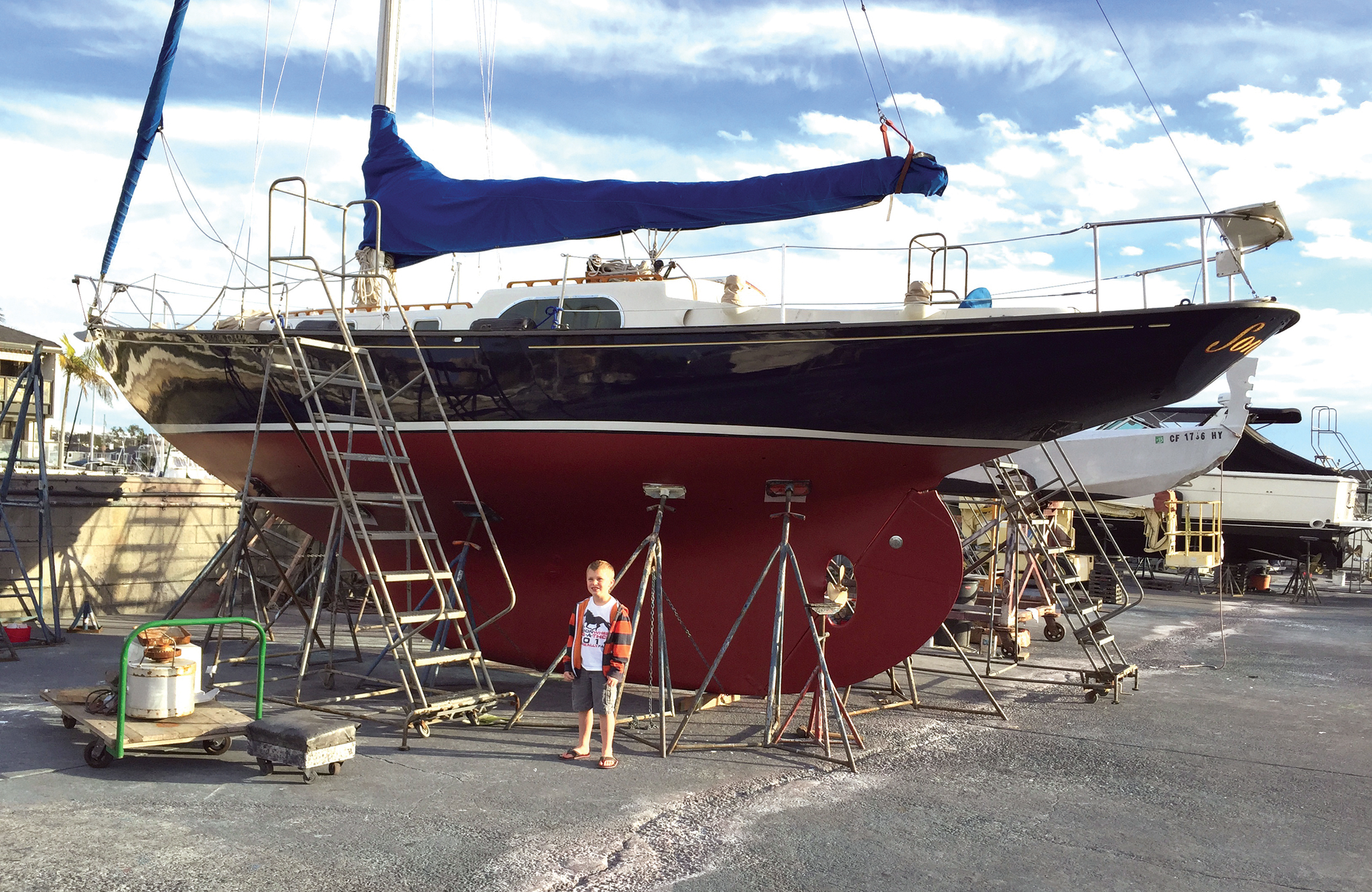 Soncy-on-the-hard-at-boat-yard