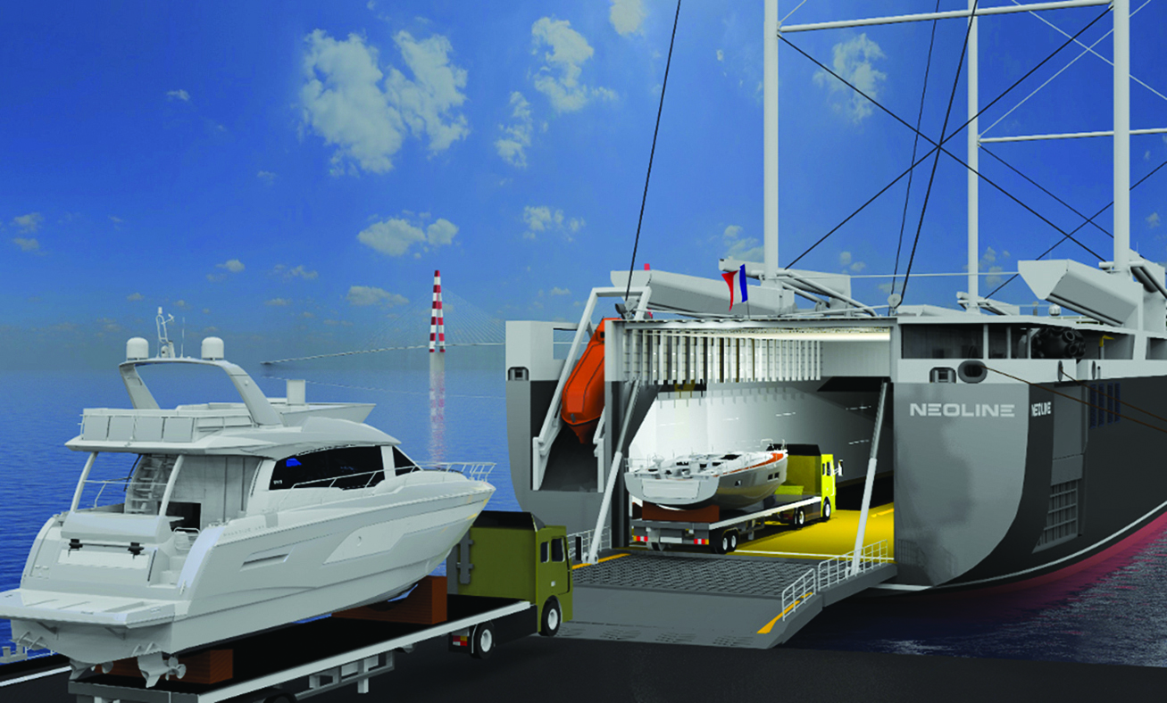Groupe Beneteau charging its boats in NEOLINE vessel