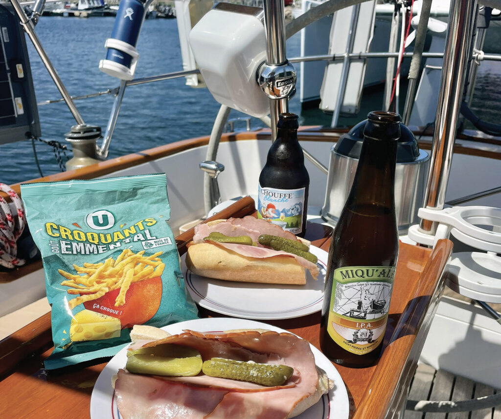 food on a boat