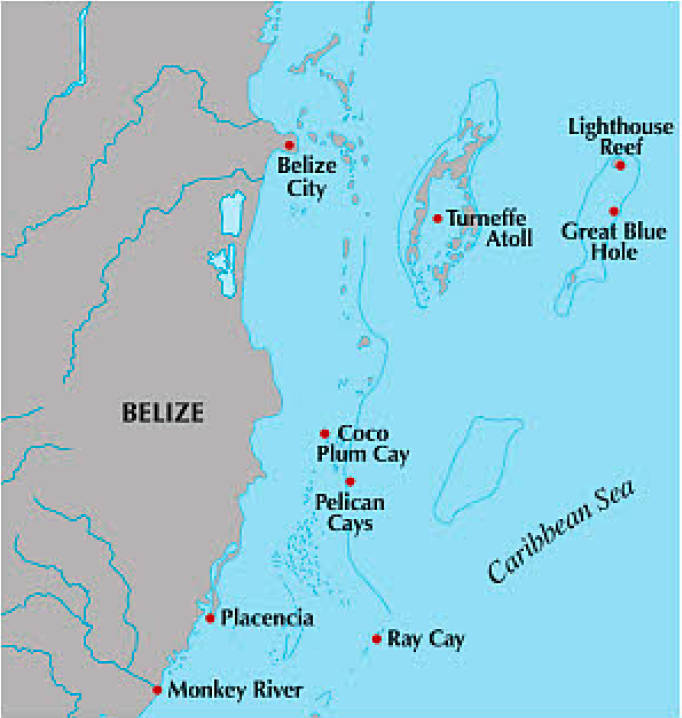 Map of Belize