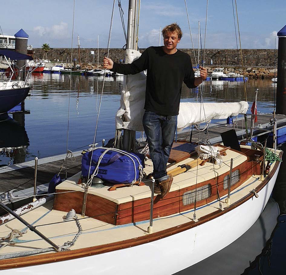 Max was just 20 when he set off on the 22-foot Flying Cloud on what would become a 10,000-mile solo Atlantic circuit. Photo Courtesy of Max Campbell