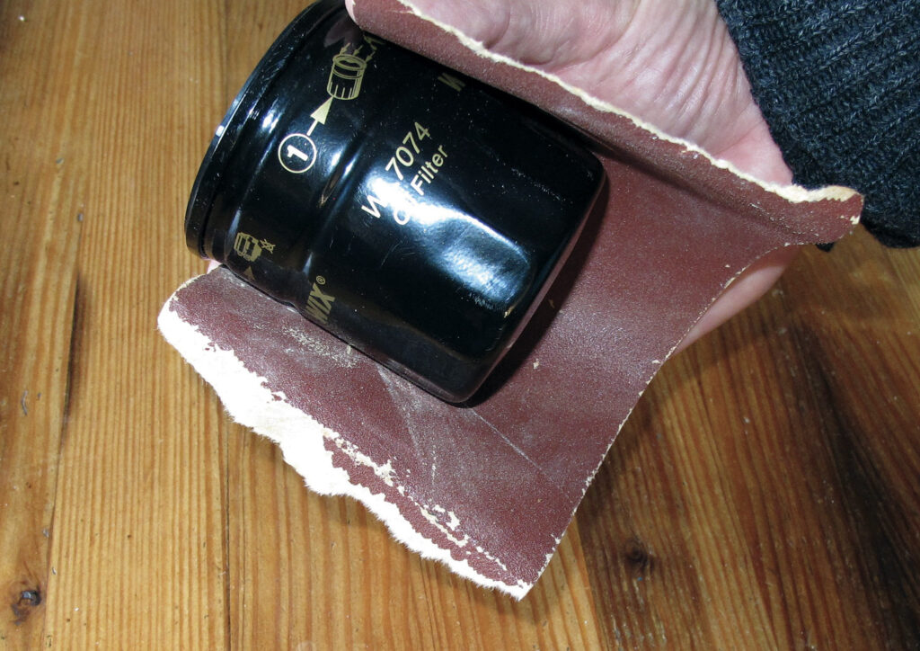 A removed oil filter