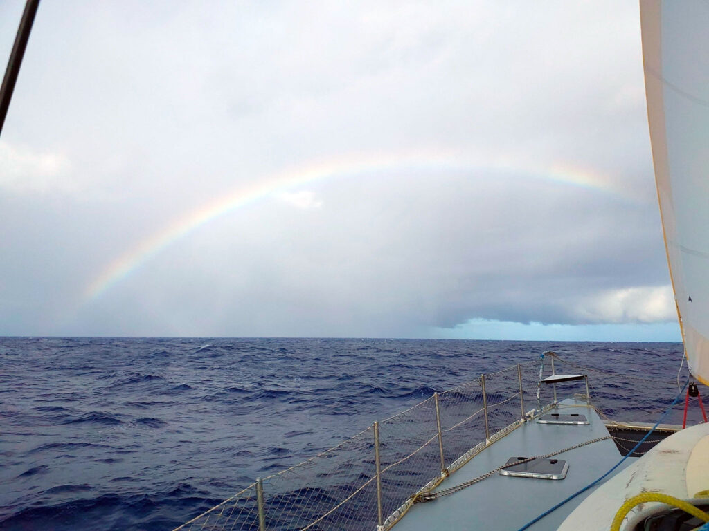 Catamaran on the Pacific
