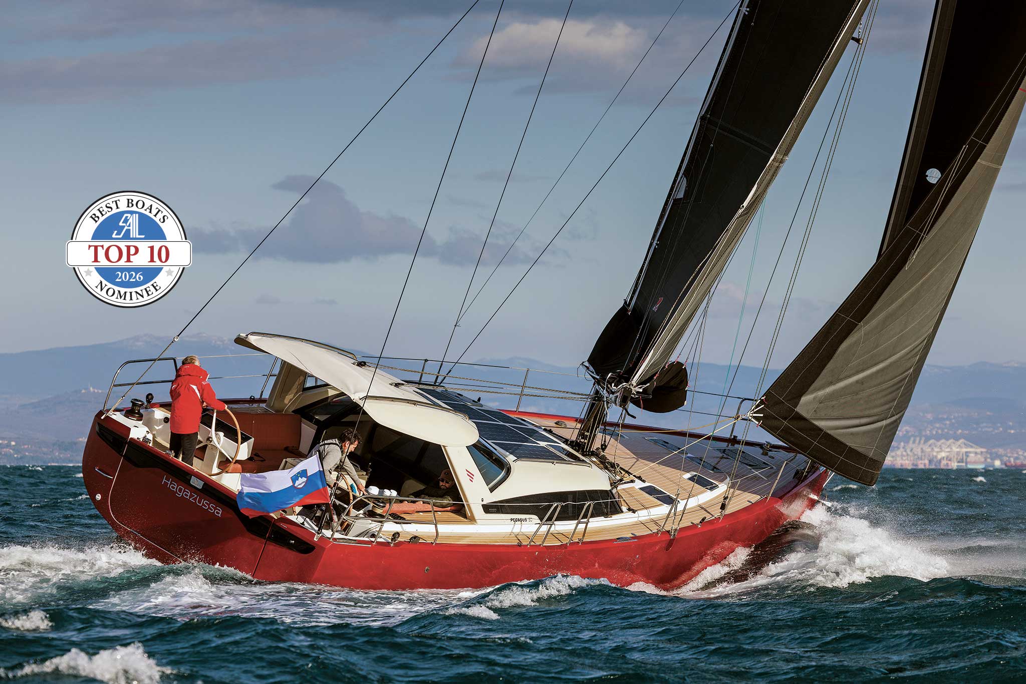 00-Pegasus_2023_MAREC_0001 The Pegasus 50 is a deft bluewater cruiser with a
few tricks up
its sleeve. Photo courtesy of Pegasus Yachts