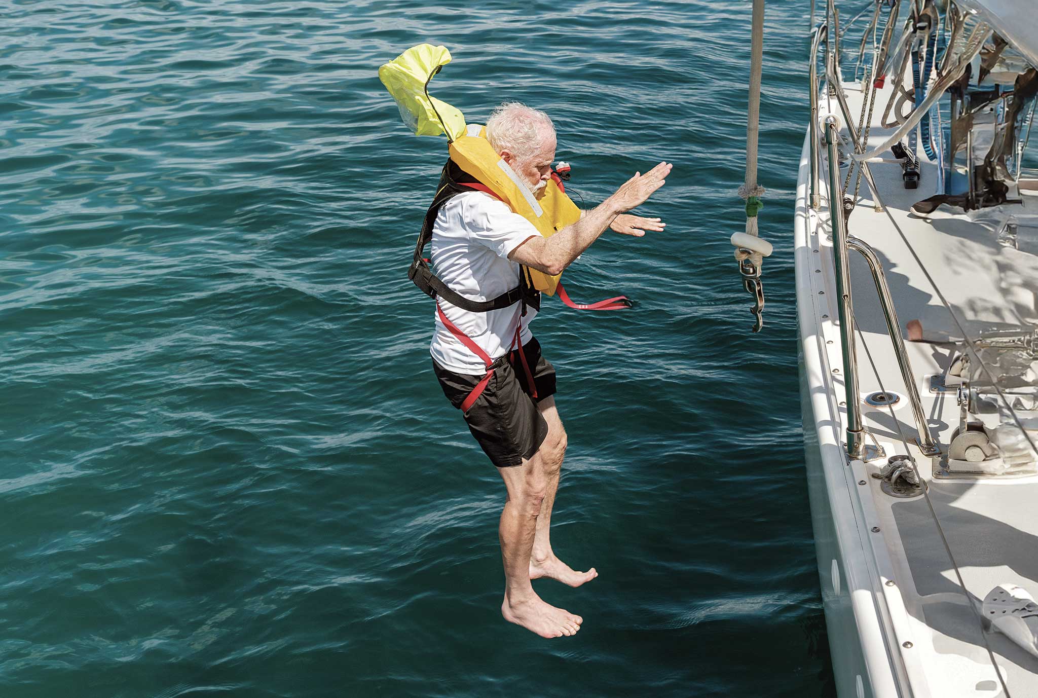Everyone should practice MOB 
maneuvers, but 
preventing it in the first place comes down to mindset. Photo by A. Gray