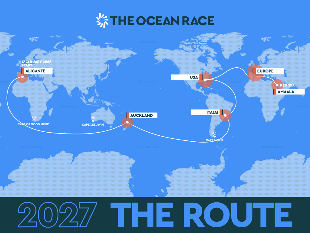 Map of the Ocean Race Route