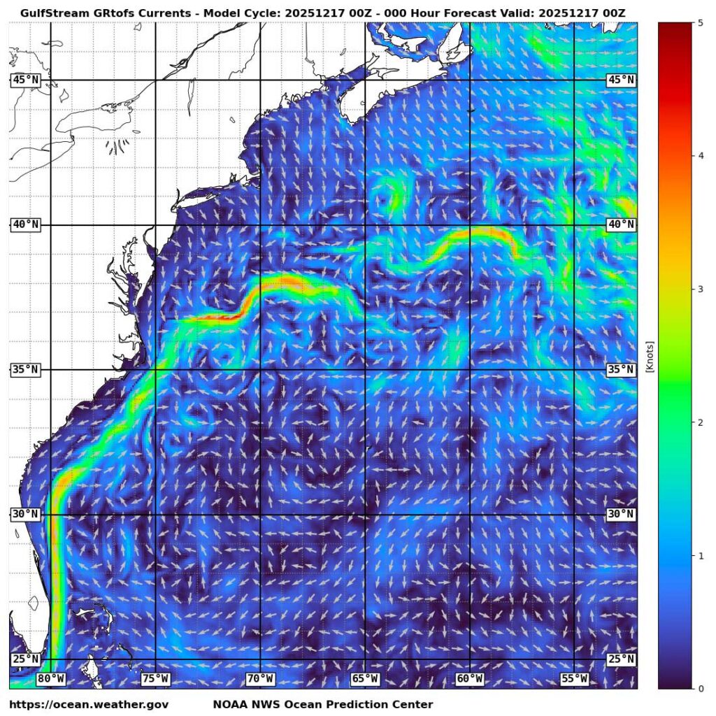 Chart of the Gulf Stream