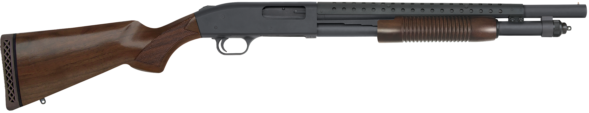 Mossberg 590 Retrograde 12 Gauge Pump Shotgun 18.5 in. Walnut - Superb Classic Defense Gun