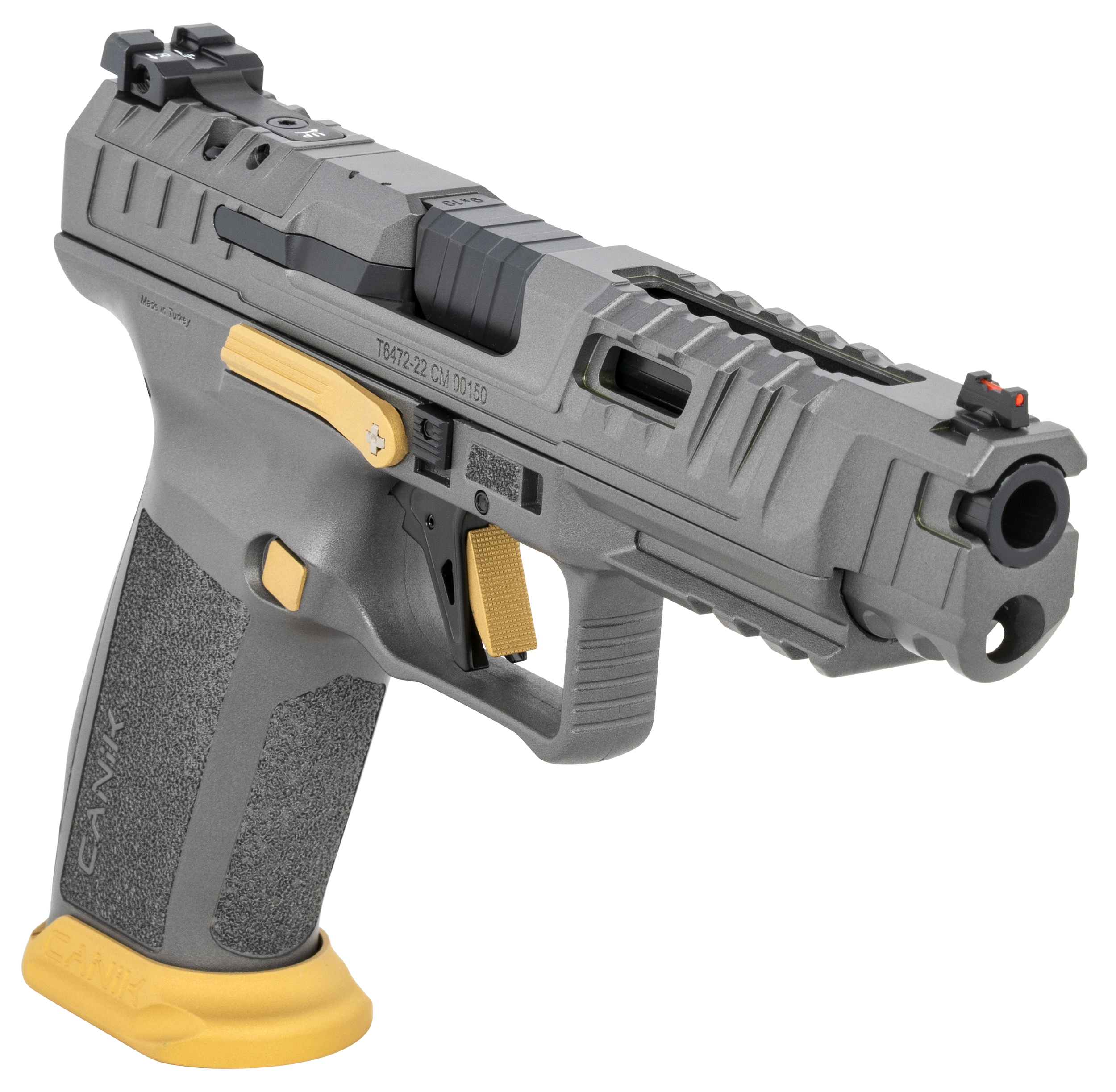 Canik SFx Rival 9mm Full Size Pistol 5 in. 18+1 Rival Gray Gold - Superb Competition Ready Kit 3 Canik SFx Rival 9mm Full Size Pistol 5 in. 18+1 Rival Gray Gold - Superb Competition Ready Kit - Image 3