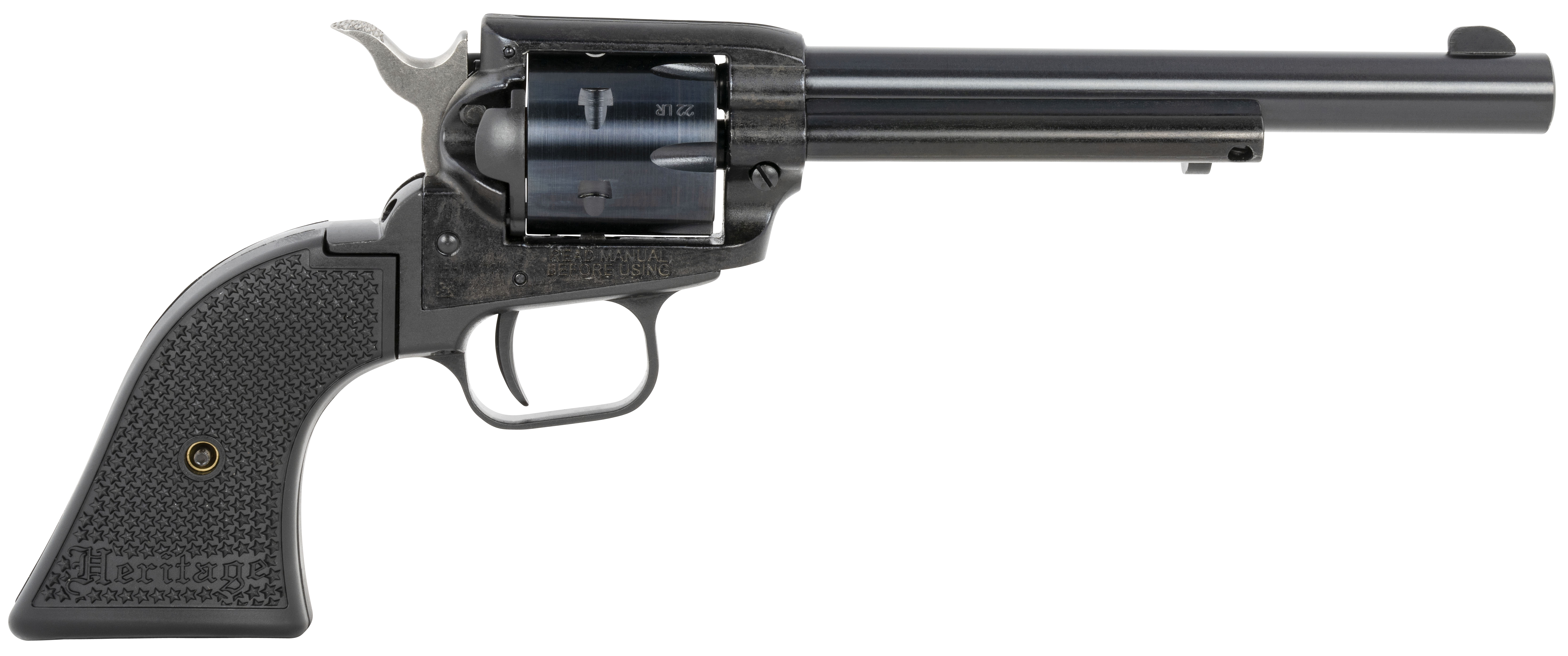 Heritage Rough Rider 6.5 Inch 22 LR Revolver 6-Shot Black Polymer Grip - Superb Single Action Plinker