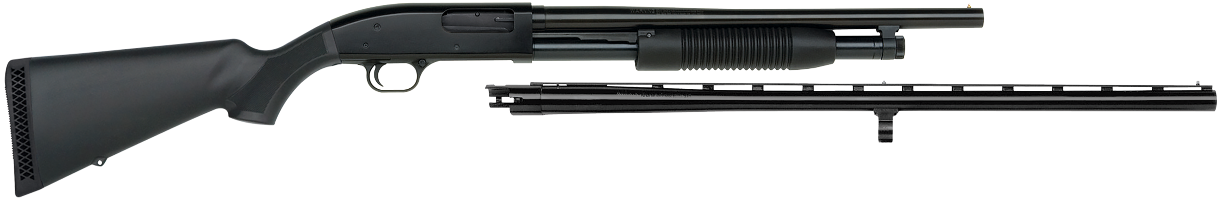 Maverick 88 Combo 12 Gauge Pump Shotgun 18.5 in. and 28 in. Barrels 5+1 Black - Superb Two Barrel Value