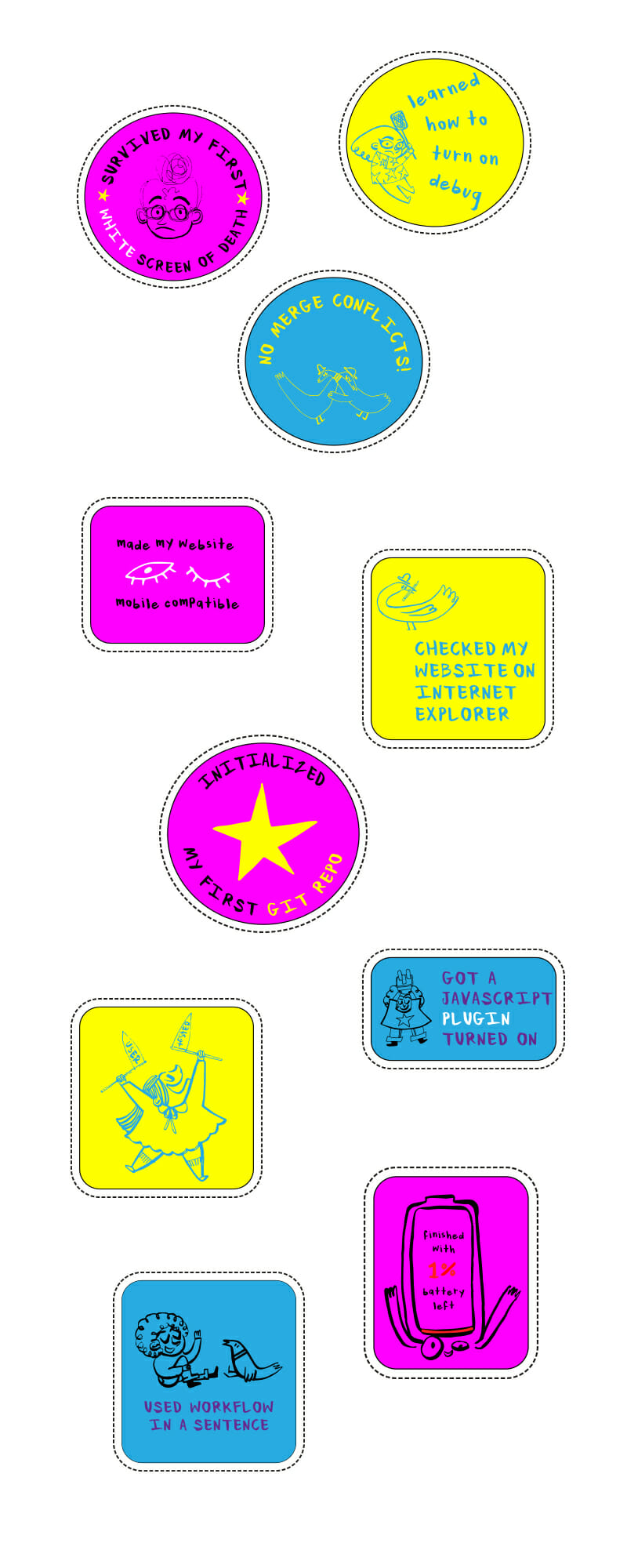 10 Coding Victory Stickers - Skillcrush