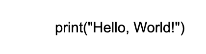 Print Hello World in Python