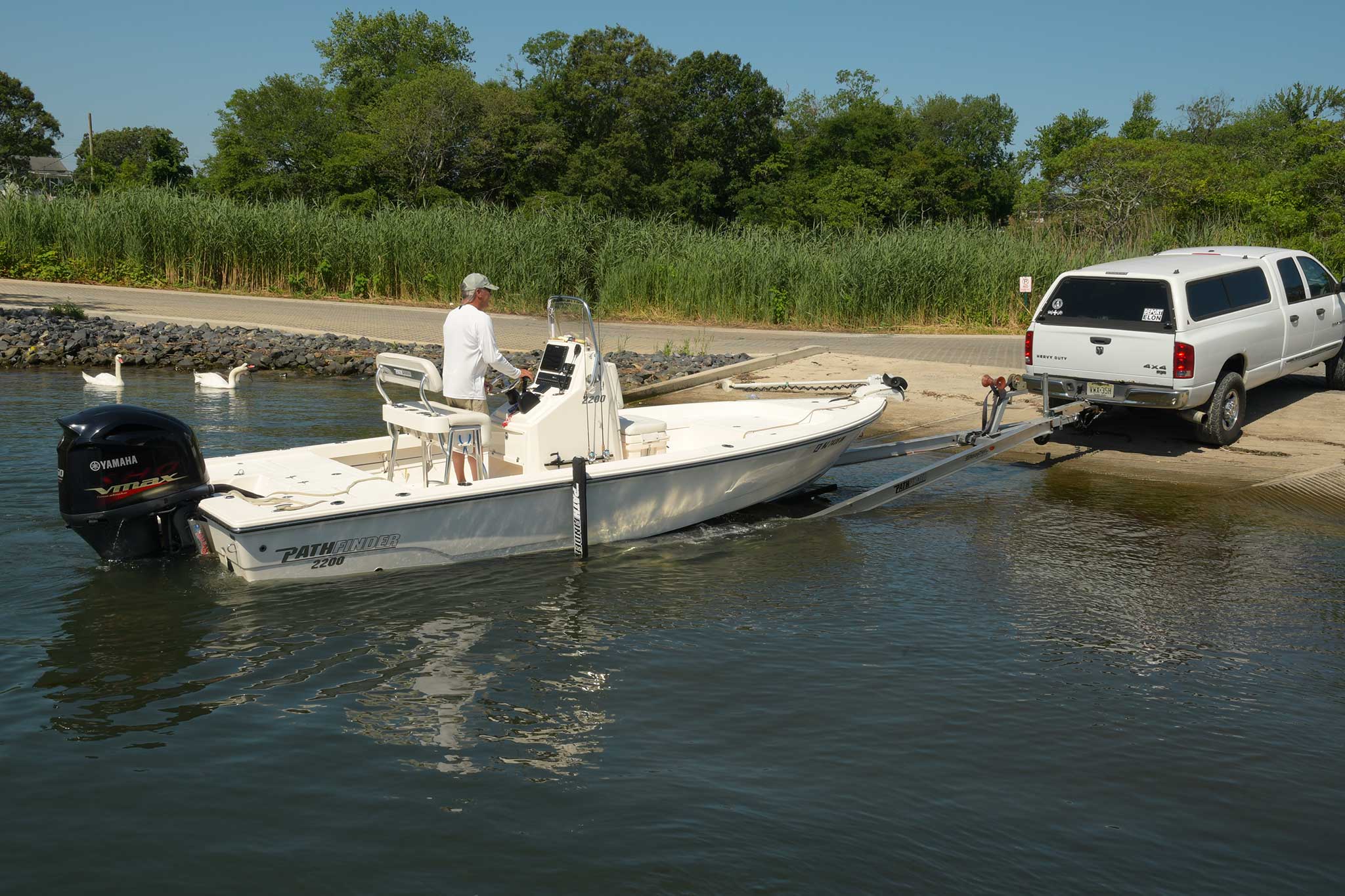 Capt. Terry Sullivan, with his Pathfinder 2200 TRS, has more than 2,500 boat launches under his belt. Gary Caputi