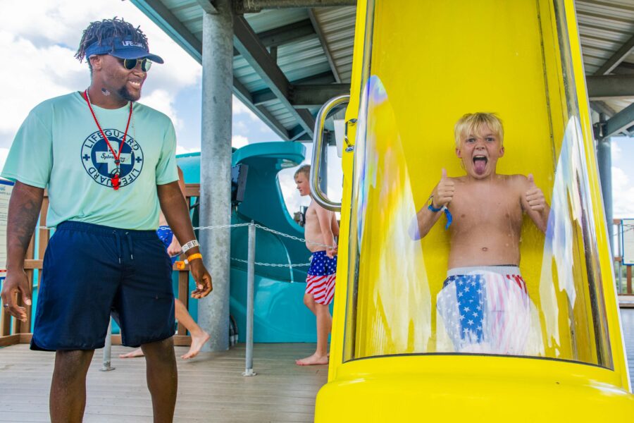 Waterslides in Texas Splashway Waterpark