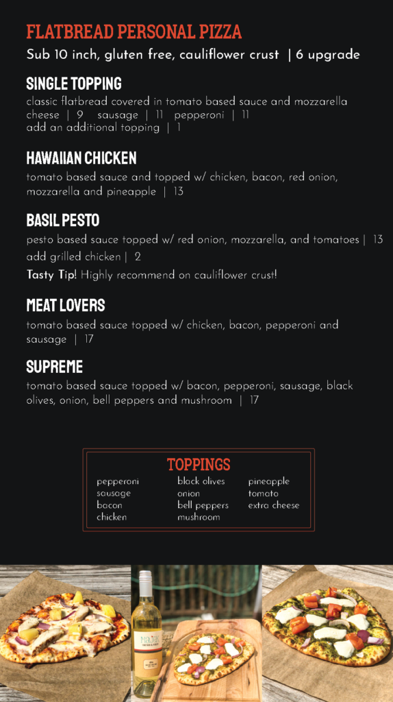 The Hideaway Menu Splashway Waterpark & Campground