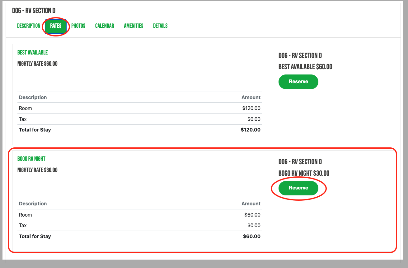 BOGO Night Free Camping Promo