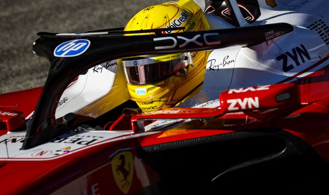 Lewis Hamilton Ferrari F1 Barcelona