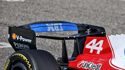 ferrari rear wing f1 testing bahrain