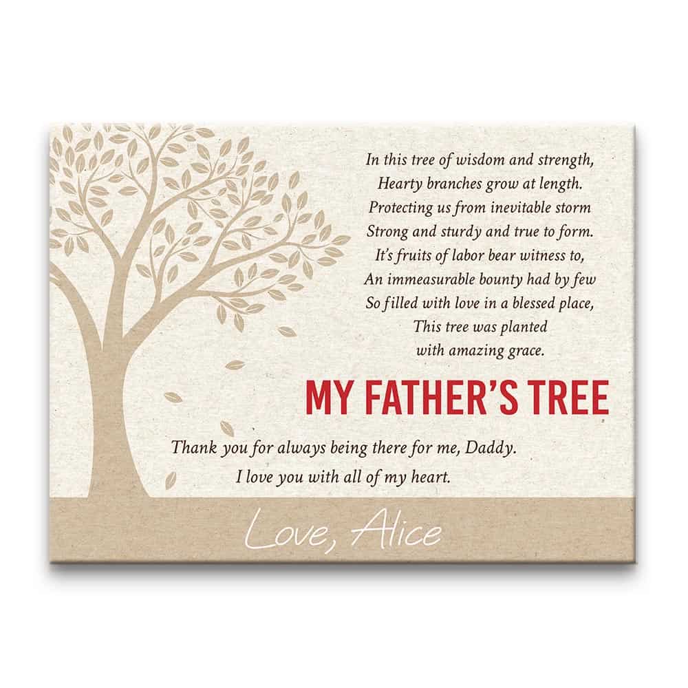 My Father’s Tree Custom Canvas Print