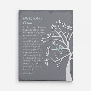 To My Daughter Canvas: A Poem of Love and Memories