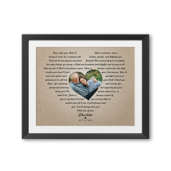 Heart Shaped with Photo Framed Print