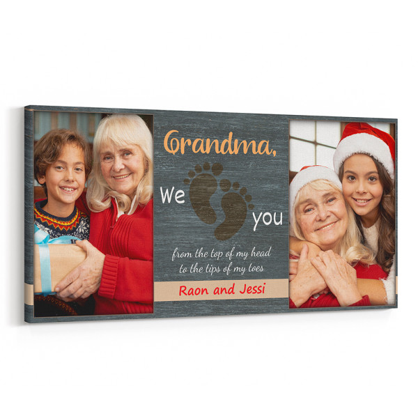 From the Top of My Head to the Tips of My Toes Custom Photo Canvas