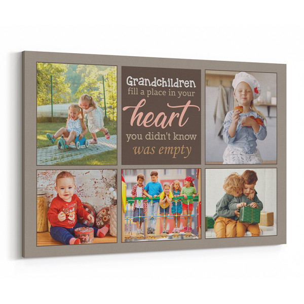 Grandchildren Fill a Place in Your Heart Canvas Print