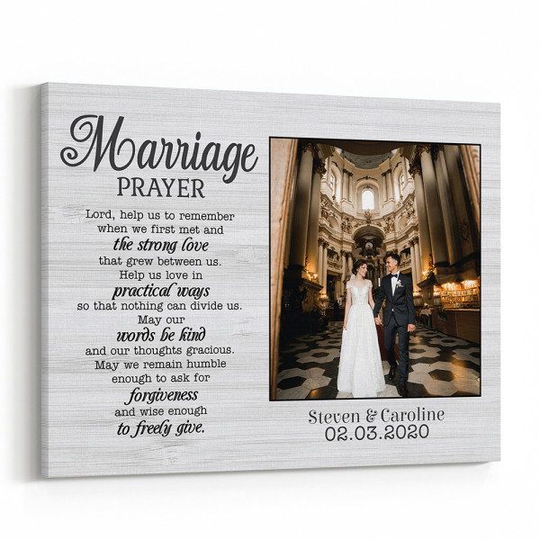 Marriage Prayer Custom Photo Canvas Prints