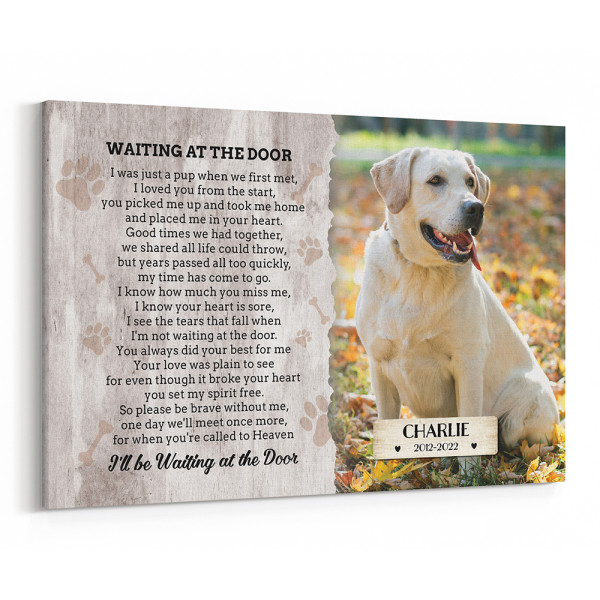 I Will Be Waiting At The Door Memorial Canvas Print