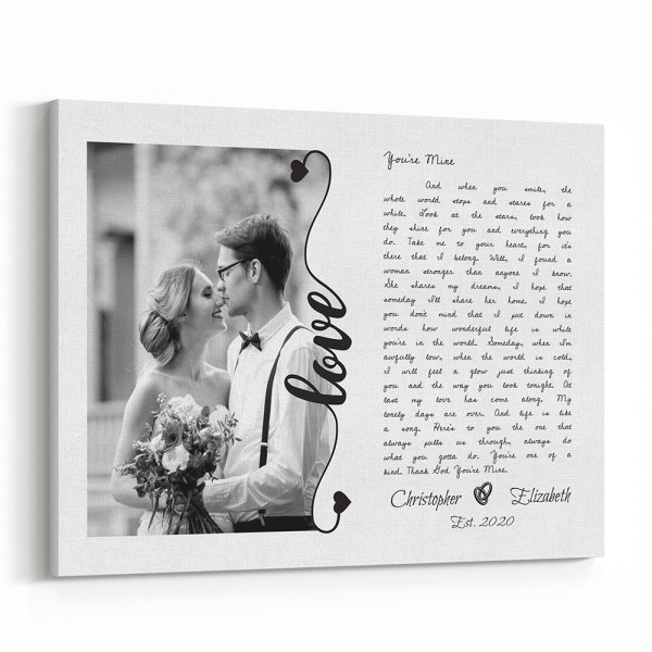 You Are Mine Song Lyrics Custom Photo Canvas Print
