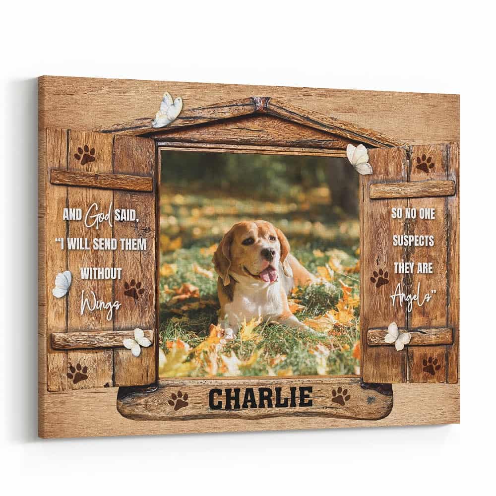 ‘And God Said I Will Send Them Without Wings’ Memorial Canvas